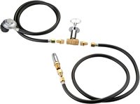 Kit de tuyau de fosse à feu avec Valve à clé chromée de 1/2 "pour connexion de gaz Propane 90K BTU Max (Kit d'assemblage de Valve de commande de clé)