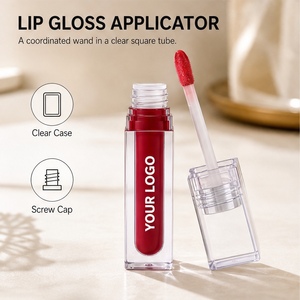 Private Label Vegan Long Lasting <b>Liquid</b> Lip Gloss Moisturizing Lip Glaze Oil Lip Balm 6ml PP Clear Tube Custom Logo Makeup - Product Image 4