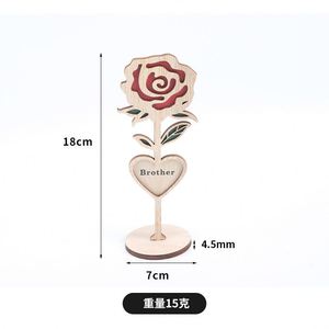 Mother's Day Gifts Mama Rose Engraved Wooden Flowers <b>Table</b> <b>Top</b> <b>Decor</b> for Birthday <b>Wedding</b> Mother's Appreciation Wood Crafts - Product Image 2
