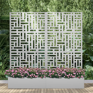New Design French Style Laser Cut Outdoor Metal Fence <strong>Planter</strong> <strong>With</strong> Decorative <strong>Trellis</strong> Screen Panel - Product Image 3