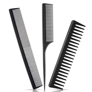 private label plastic wide tooth hair cutting comb for salon