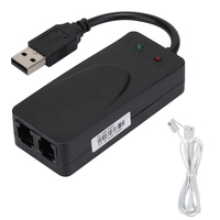 Modem Fax Dual Port USB2.0 56K Modem Eksternal dengan Driver untuk Win 7/Win 8/Win 10/Win XP Modem USB