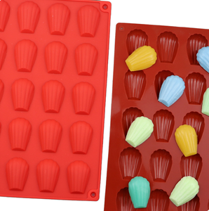 Moule à gâteau en silicone jetable pour 18 madeleines, en forme de coquille, compatible micro-ondes, pour biscuits et gâteaux, idéal pour la pâtisserie DIY en cuisine - Product Image 1