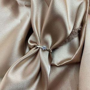 Dylam Classic Design Sterling Silver <b>Iced</b> Out <b>Rings</b> Cubic Zirconia Women Wedding Engagement <b>Ring</b> - Product Image 6