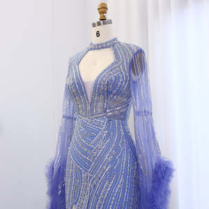 Janclsz020 حفلة سهرة بفتحة أرجواني حصرية من janclsz020 مع كم - Product Image 5