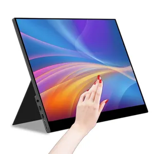 14 polegadas escritório gaming telefone portátil 4k, tela sensível ao toque estendida anti-azul ips display externo monitor potável