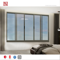 Ventanas Corredizas y Elevables de Aleación de Aluminio de Primera Marca con Marco Estrecho, Insonorizadas y con Diseño Gráfico para Sala de Estar