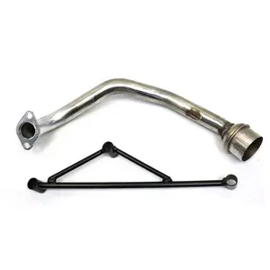 High quality header mounting bracket GY6 Exhaust Pipe Muffler Link Front Pipe For GY6 125CC 150CC Yamaha 100 Downpipe