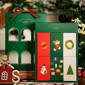 थोक कस्टम मुद्रण क्रिसमस की पूर्व संध्या उपहार पैकेजिंग बक्से कॉस्मेटिक सेब पैकेजिंग क्रिसमस उपहार बक्से