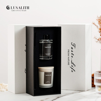 Boîte d'emballage personnalisée avec logo, minimaliste, en cire de soja, bougies parfumées, diffuseur et ensemble de bougies de luxe en vrac, pour la décoration de la maison