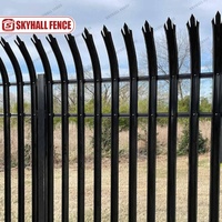 Valla Metálica de Alta Seguridad Galvanizada W/D Pale con Rieles de Hierro Angulares de 6 Pies y Modelado 3D para Cercas Perimetrales
