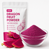Roze Drakenvruchtpoeder Pitaya Poeder Natuurlijk Fruitpoeder Drank Bakken Private Label OEM ODM Groothandel Leverancier Fabriek