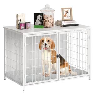 Cage pour chien avec coussin, niche pour chien en métal avec double porte, cage robuste pour petits, moyens et grands chiens - Product Image 1