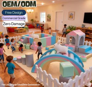 Aire de jeux intérieure aux couleurs pastel, espace ludique <span class=keywords><strong>rectangulaire</strong></span>, <span class=keywords><strong>piscine</strong></span> à balles, ensemble de balles en mousse, <span class=keywords><strong>piscine</strong></span> à balles, fête de jeux, équipement de location de terrain de jeux - Product Image 1