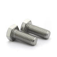 304 316 Baja Tahan Karat ANSI/ASME B18.2.1 Sekrup Kepala Heksagonal Setengah Ulir Penuh Inch Hex Cap Screw Hexagon Head Bolt 10 # -32 1/4-20 1/2-13 3/4-10