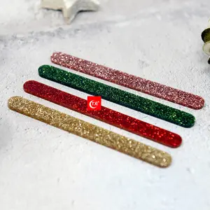 闪光亚克力棒冰棒圣诞绿色红色塑料工具软糖蛋糕装饰烘焙工具蛋糕