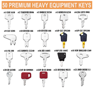 50 thiết bị nặng phím <span class=keywords><strong>Master</strong></span> Set Máy đánh lửa phím phù hợp với catrepillar trường hợp JD gehl JCB <span class=keywords><strong>Key</strong></span> đánh lửa chuyển đổi - Product Image 2