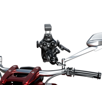 Motorrad zubehör Diebstahls ichere Rückspiegel halterung mit Telefon halter und Stoßdämpfer schutz Fahrrad telefon halterung