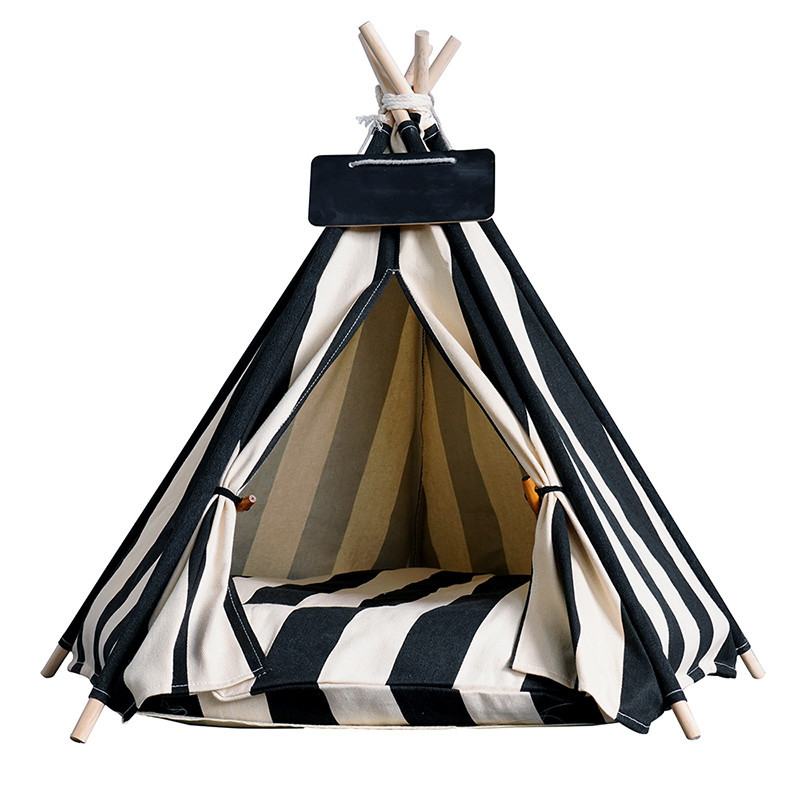 Black and white canvas folding