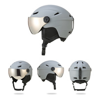 Casque de ski d'hiver OEM unisexe double sport EN1077 coque PC avec technique de moulage pour hommes et femmes adultes lunettes de sports d'hiver