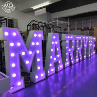 Prix de gros, lettres lumineuses en PVC de 4 pieds, lettres de mariage, lettres lumineuses LED, source de lumière LED pour application de bureau