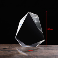 Dernier design en stock : Blocs de cristal K9 vierges en forme de bloc de glace, gravés au laser 3D, pour photos, blocs de cristal irréguliers Prestige pour récompenses