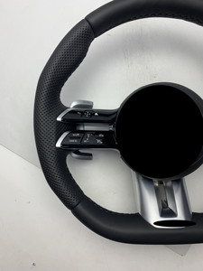 Volante Deportivo de Cuero y Fibra de Carbono para <span class=keywords><strong>Mercedes</strong></span> <span class=keywords><strong>Clase</strong></span> C <span class=keywords><strong>180d</strong></span> AMG W204/W211/W213/W205 C63/E63/S63/G63/G65/GTS/GTR/GLA/GLB - Product Image 6