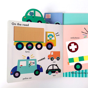 Libro de Cartón de Estilo Nuevo, Impresión de Libros Ilustrados en Inglés para Bebés de 0 a 3 Años, Libro de Táctil para Bebés con Imágenes de <span class=keywords><strong>Vehículos</strong></span> - Product Image 5