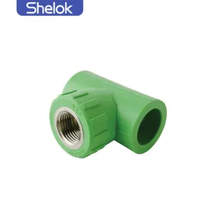 Shelok Latão Inserção De Plástico PPR Pipe Tube Fittings Rosca Feminina PPR Fittings Cotovelo Com Assento