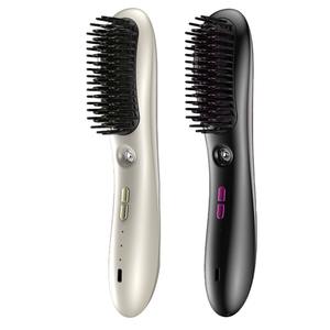 <span class=keywords><strong>Cepillo</strong></span> <span class=keywords><strong>Alisador</strong></span> de Cabello Recargable con 3 Ajustes de Temperatura, Iones Negativos, Pulverizador <span class=keywords><strong>El</strong></span>éctrico y Compartimento para Aceite Esencial - Product Image 4