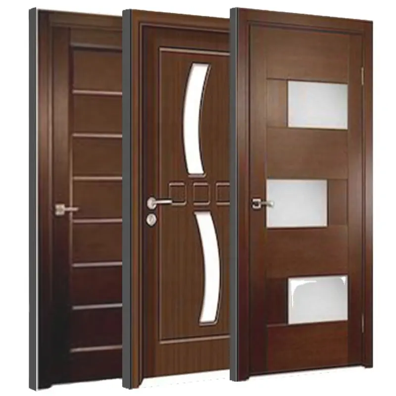 Teak Wood Main Models Room with double swing interior wooden economic entrance doors
