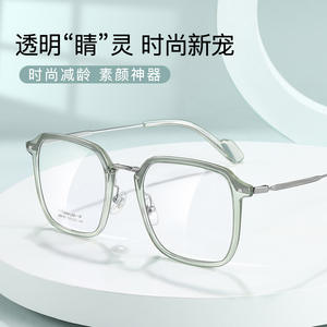 Montures de lunettes en titane rectangulaires transparentes à monture complète M8101 unisexe avec verres en résine, origine Danyang - Product Image 2