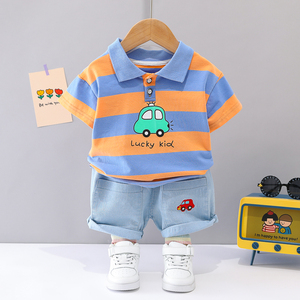 2022 Latest Design Fashion Summer Children's Clothing Suits Ultra-low Prices Cartoon <b>rainbow</b> Clothes Baby Boy Clothes 3 Years - Product Image 1