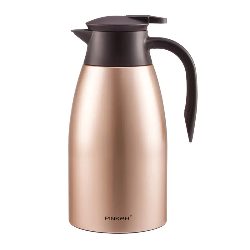 PINKAH-termo de café aislado de acero inoxidable, jarra térmica personalizada de 2 litros, 68oz
