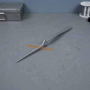 Pince à épiler en acier inoxydable à pointe arrondie et coupe baguette irrégulière avec verrouillage croisé pour la fabrication de bijoux et les services de moulage/échantillonnage - Product Image 4