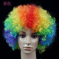 Perruque Afro Clown de Qualité Supérieure SHC pour Adulte, Idéale pour Halloween, Football/Soccer, Soirée Déguisée et Souvenir