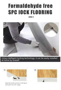 Anti Slip And Waterproof Plastic Interlocking <strong>Floor</strong> Vinyl Plank <strong>PVC</strong> Click SPC <strong>Floor</strong> Vinyl Plastic Wood Grain - Product Image 5