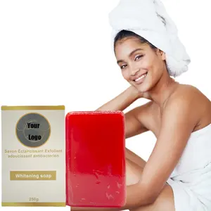 定制美容产品沐浴用品去角质修复瑕疵治疗痤疮黑色非洲美白手工皂Savon
