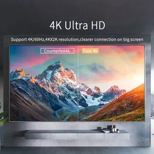 4K 60Hz คุณภาพสูง HDMI to USB-C สายแปลงวิดีโอ 10Gbps ความเร็วสูง MacBook/MateBook แล็ปท็อปสาย HDMI เสียงวิดีโอ
