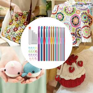 Juego de <span class=keywords><strong>agujas</strong></span> de tejer de aluminio profesional, juego de ganchillo ergonómico de <span class=keywords><strong>tulip</strong></span>án para ganchillo con <span class=keywords><strong>agujas</strong></span> romas de ojo grande - Product Image 6