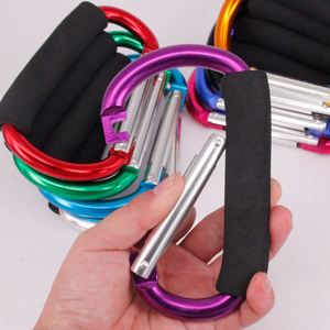 Custom Logo Large Aluminum Carabiner Keychain Foam Grip Snap <b>Hook</b> Clip for Outdoor Event Giveaways - Product Image 3