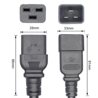 Cordon d'alimentation OEM 1.8m IEC 320 C20 à C19 connecteur mâle femelle câble d'alimentation