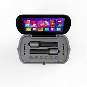 Macchina per Karaoke K90 BT con <span class=keywords><strong>2</strong></span> Microfoni Wireless Sistema KTV Ricaricabile per Feste e Intrattenimento - Product Image 3