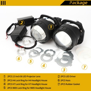 USA Best-Selling Sanvi S8 2.5-Inch Bi-LED Project Lens Headlight Lossless Installation Car Lamp <b>Lighting</b> System - Product Image 6