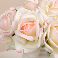 Luxe tactiele hydraterende rozen zijden kunstbloemen voor thuis, woonkamer, bruidsboeket, bloemstukken voor hotels.