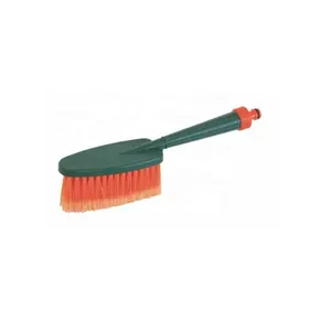 Soft bristle water flow brush car wash brush with handle for sale