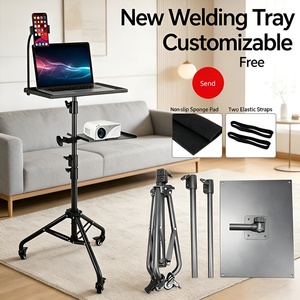 <span class=keywords><strong>Support</strong></span> de sol vertical pour ordinateur portable en métal de haute qualité, réglable, avec roulettes, pour téléphone portable, diffusion en direct, projecteur - Product Image 1