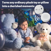 Module sonore rond apaisant pour la nuit : pré-enregistrez des contes ou des chansons pour les parents, à insérer dans les animaux en peluche, réduit la dépendance au sommeil.