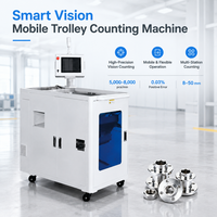 Machine de comptage et d'emballage mobile Smart Vision sur chariot, 8000 pièces/min, pour bagues à bride en laiton, roulements en bronze, trieur d'aliments et de quincaillerie