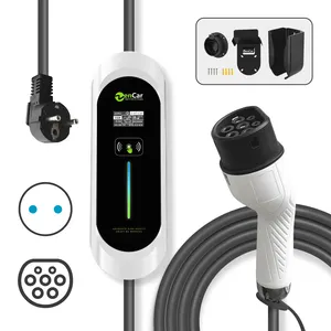 Zencar Model E 16A New Gen4 Ev Charger Home Evse 3.6KW Portable Ev Charging Level 2 With Type B RCD And Schuko Plug